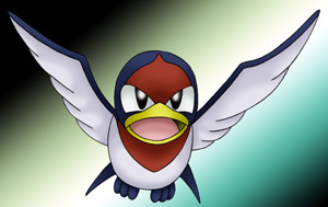 Pokémon nº 0277 - Taillow Pokémon Pequeno Pássaro Tallow é jovem - ele  acabou de sair de seu